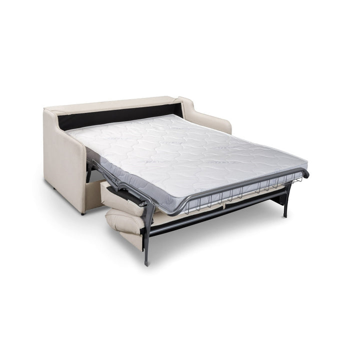 SOL 2-seater sofa with sleeping function, Italian frame, 120 cm mattress and container