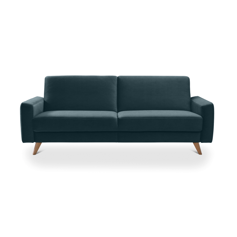 SAMSO sofa bed with storage on wooden legs