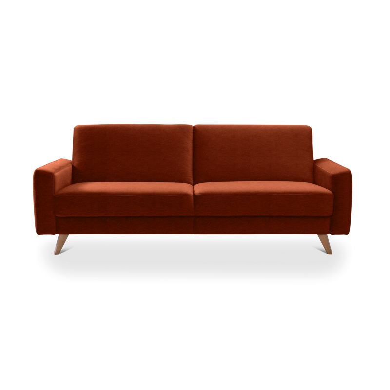SAMSO sofa bed with storage on wooden legs