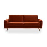 SAMSO sofa bed with storage on wooden legs