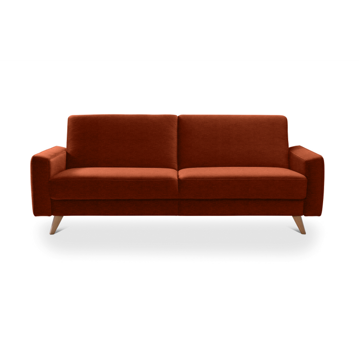 SAMSO sofa bed with storage on wooden legs