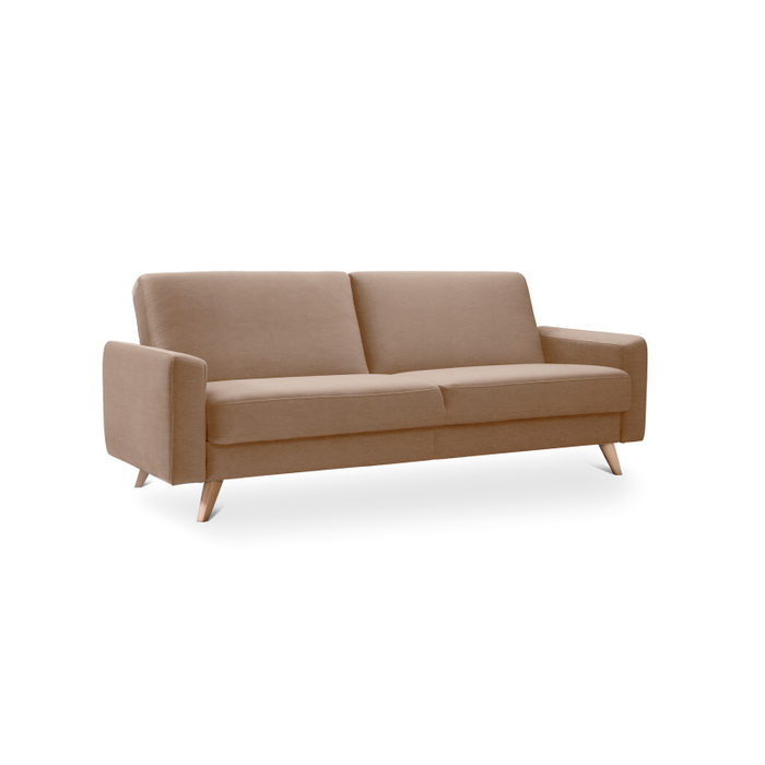 SAMSO sofa bed with storage on wooden legs