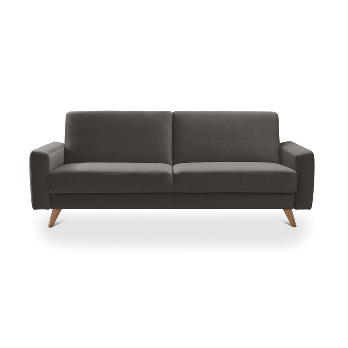 SAMSO sofa bed with storage on wooden legs