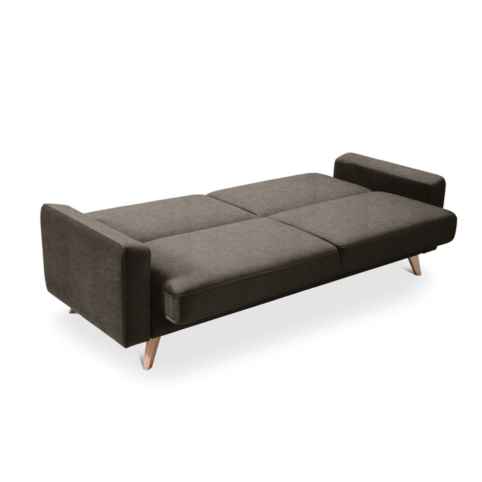 SAMSO sofa bed with storage on wooden legs