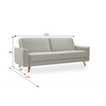 SAMSO sofa bed with storage on wooden legs