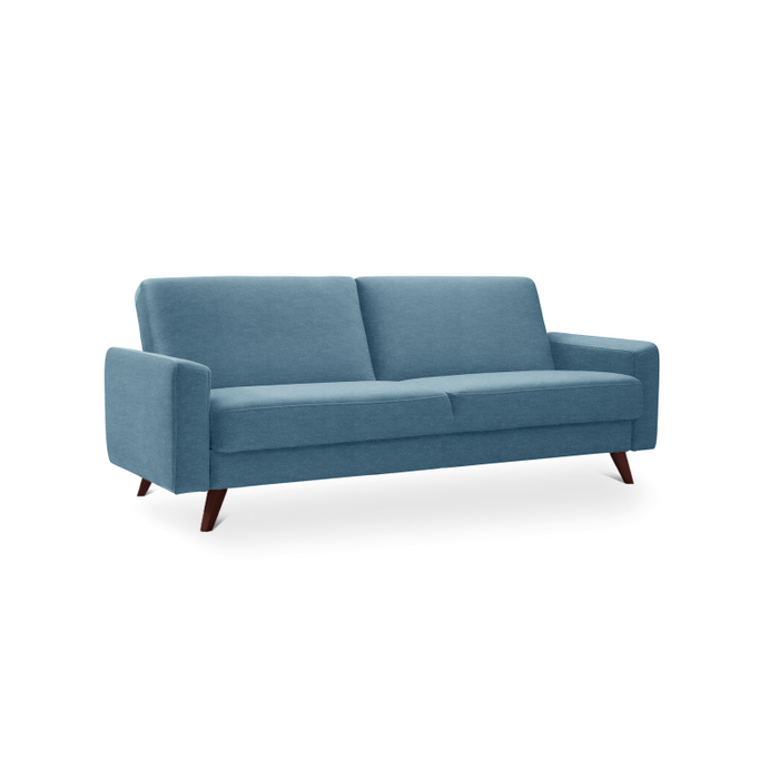 SAMSO sofa bed with storage on wooden legs