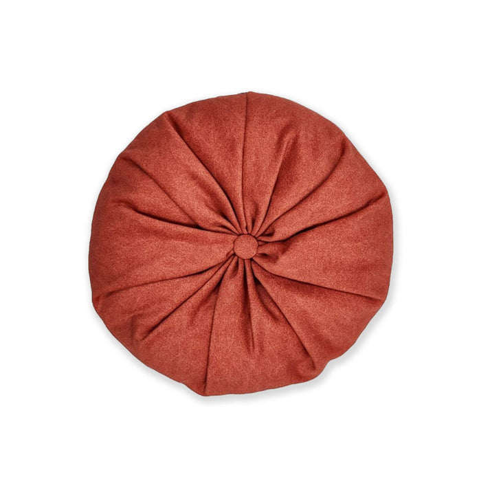 Set of 2x round Button cushions diameter 35 cm