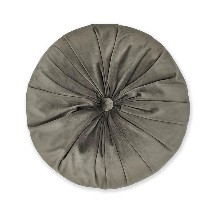 Set of 2x round Button cushions diameter 35 cm