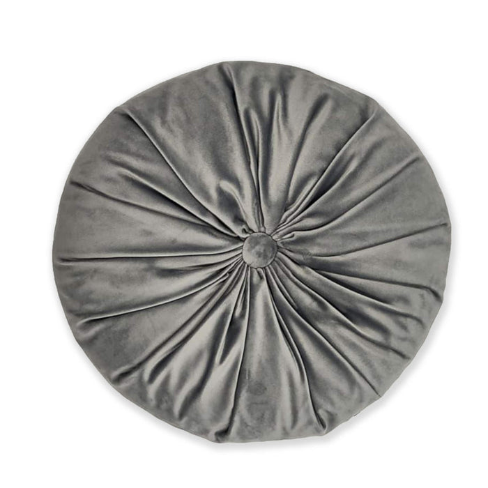 Set of 2x round Button cushions diameter 35 cm