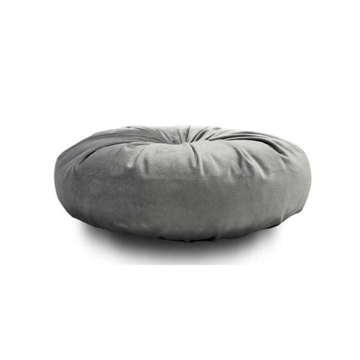 Set of 2x round Button cushions diameter 35 cm