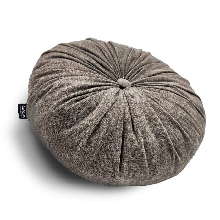 Set of 2x round Button cushions diameter 35 cm