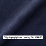 Sofa EMA 2,5 osobowa z pojemnikiem i funkcją spania codziennego stelaż włoski z materacem 140 cm