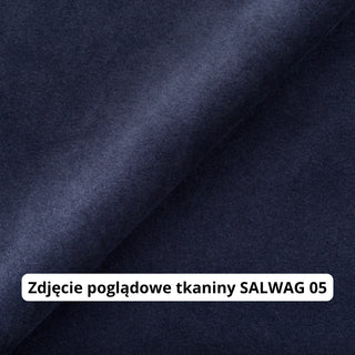 Sofa EMA 2,5 osobowa z pojemnikiem i funkcją spania codziennego stelaż włoski z materacem 140 cm