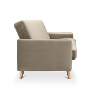 Sofa SAMSO rozkładana z pojemnikiem na wysokich nóżkach