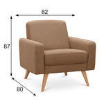 Fotel SAMSO nowoczesny na drewnianych nóżkach