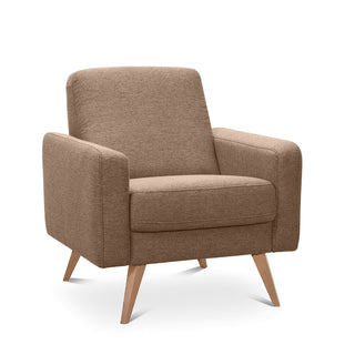 Fotel SAMSO nowoczesny na drewnianych nóżkach