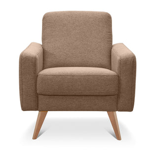 Fotel SAMSO nowoczesny na drewnianych nóżkach