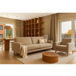 Sofa SAMSO rozkładana z pojemnikiem na wysokich nóżkach