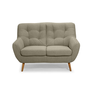 Sofa NORDI 2-osobowa pikowana na drewnianych nóżkach