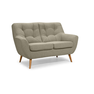 Sofa NORDI 2-osobowa pikowana na drewnianych nóżkach