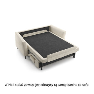Sofa NOLA 2 osobowa z funkcją spania codziennego stelaż włoski z materacem 120 cm