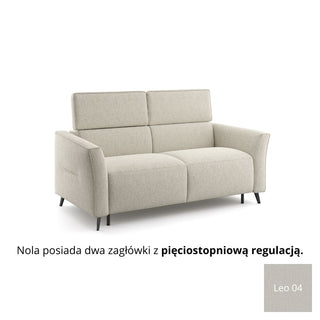 Sofa NOLA 2 osobowa z funkcją spania codziennego stelaż włoski z materacem 120 cm