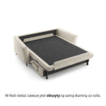 Sofa NOLA 2,5 osobowa z funkcją spania codziennego stelaż włoski z materacem 140 cm
