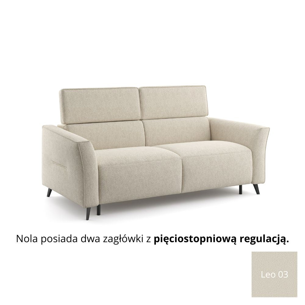 Sofa NOLA 2,5 osobowa z funkcją spania codziennego stelaż włoski z materacem 140 cm