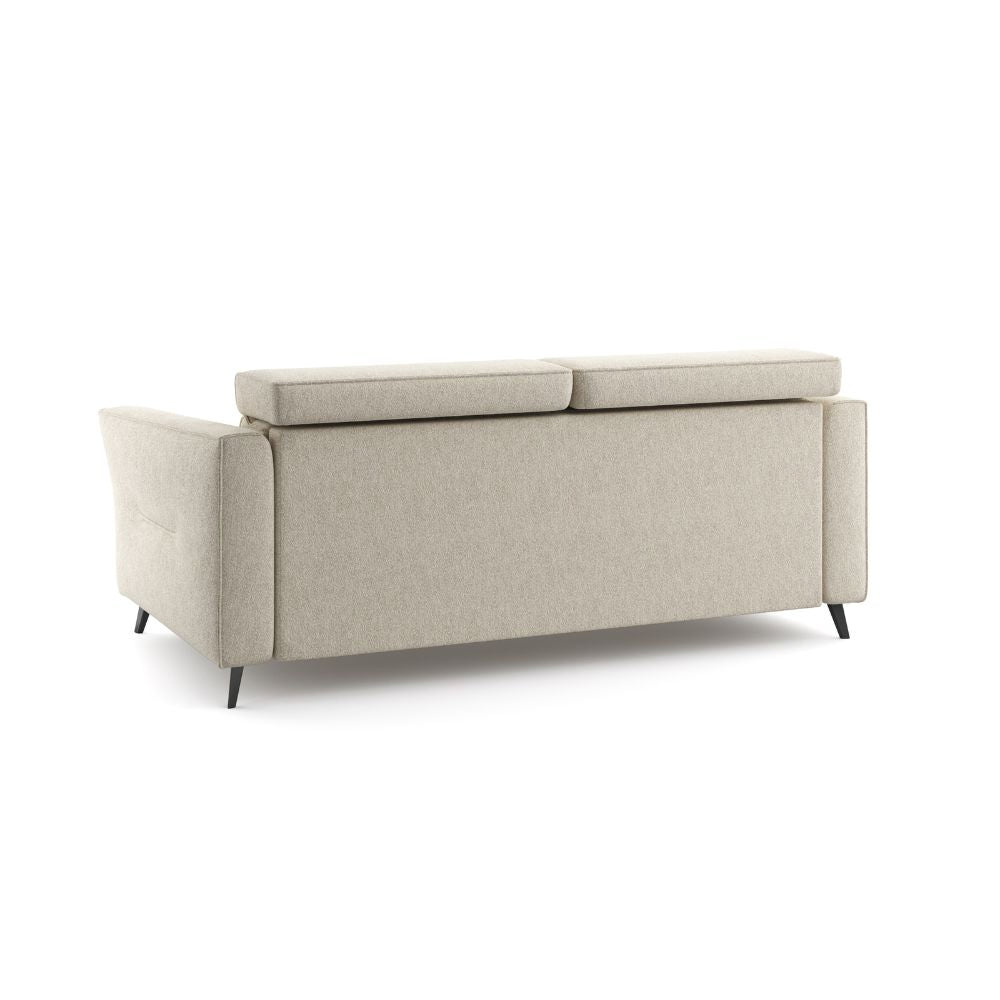 Sofa NOLA 2,5 osobowa z funkcją spania codziennego stelaż włoski z materacem 140 cm