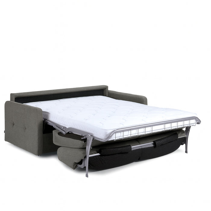 Sofa EMA 2 osobowa z funkcją spania codziennego stelaż włoski z materacem 120 cm