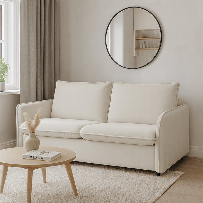 Sofa NUNO 2 osobowa z funkcją spania codziennego stelaż włoski z materacem 120 cm