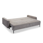 Sofa Bergen rozkładana z pojemnikiem na metalowych nóżkach