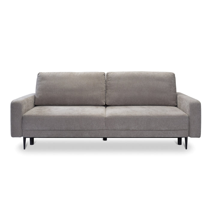 Sofa Bergen rozkładana z pojemnikiem na metalowych nóżkach