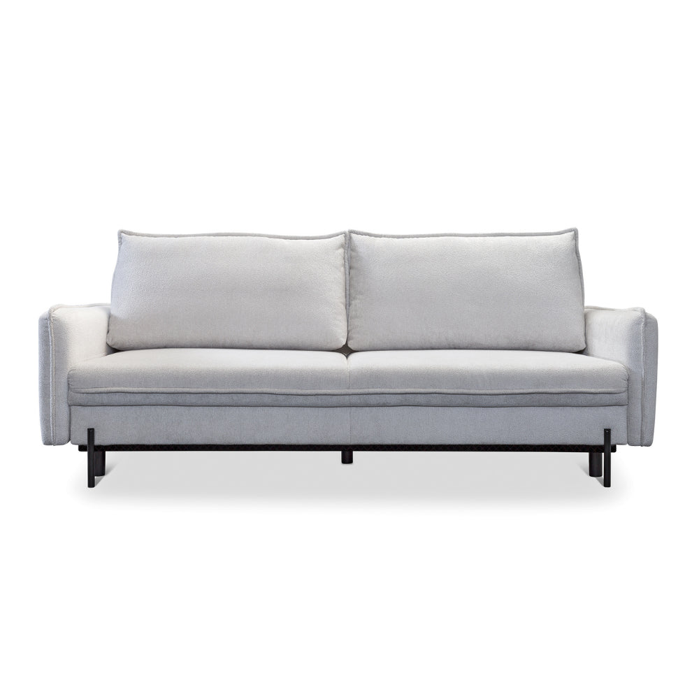 Sofa BJORK rozkładany z pojemnikiem na metalowych nóżkach