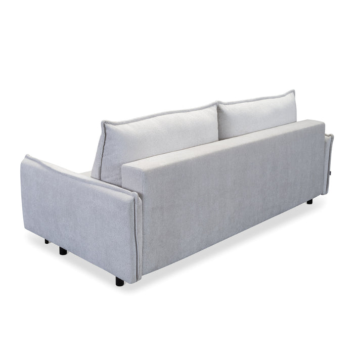 Sofa BJORK rozkładany z pojemnikiem na metalowych nóżkach