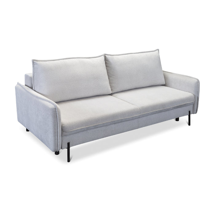 Sofa BJORK rozkładany z pojemnikiem na metalowych nóżkach