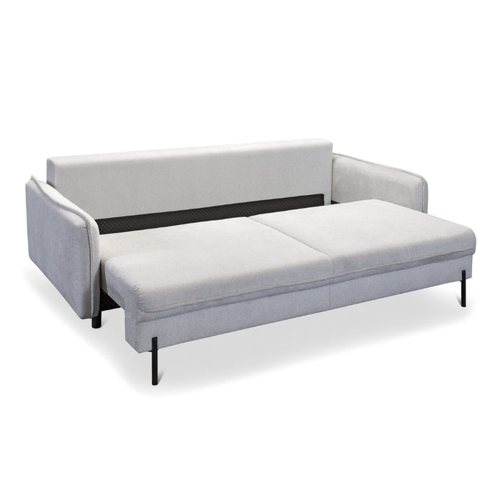 Sofa BJORK rozkładany z pojemnikiem na metalowych nóżkach