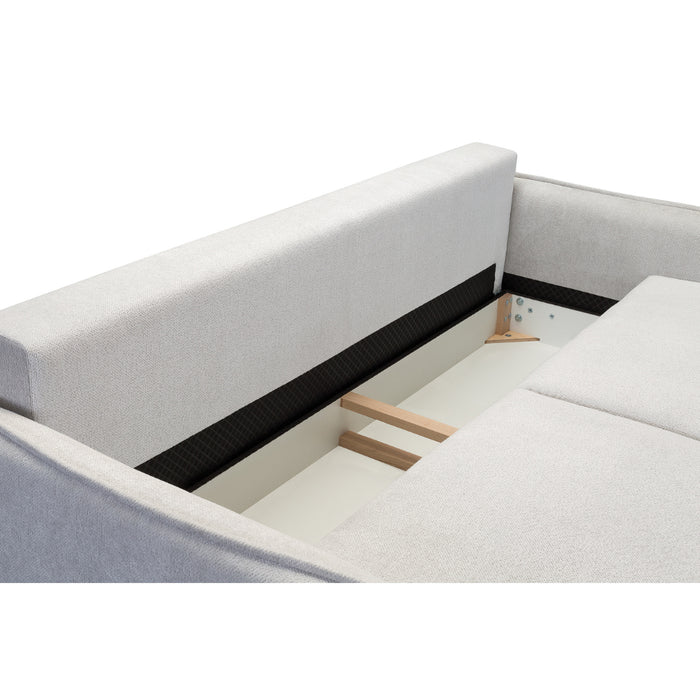 Sofa BJORK rozkładany z pojemnikiem na metalowych nóżkach