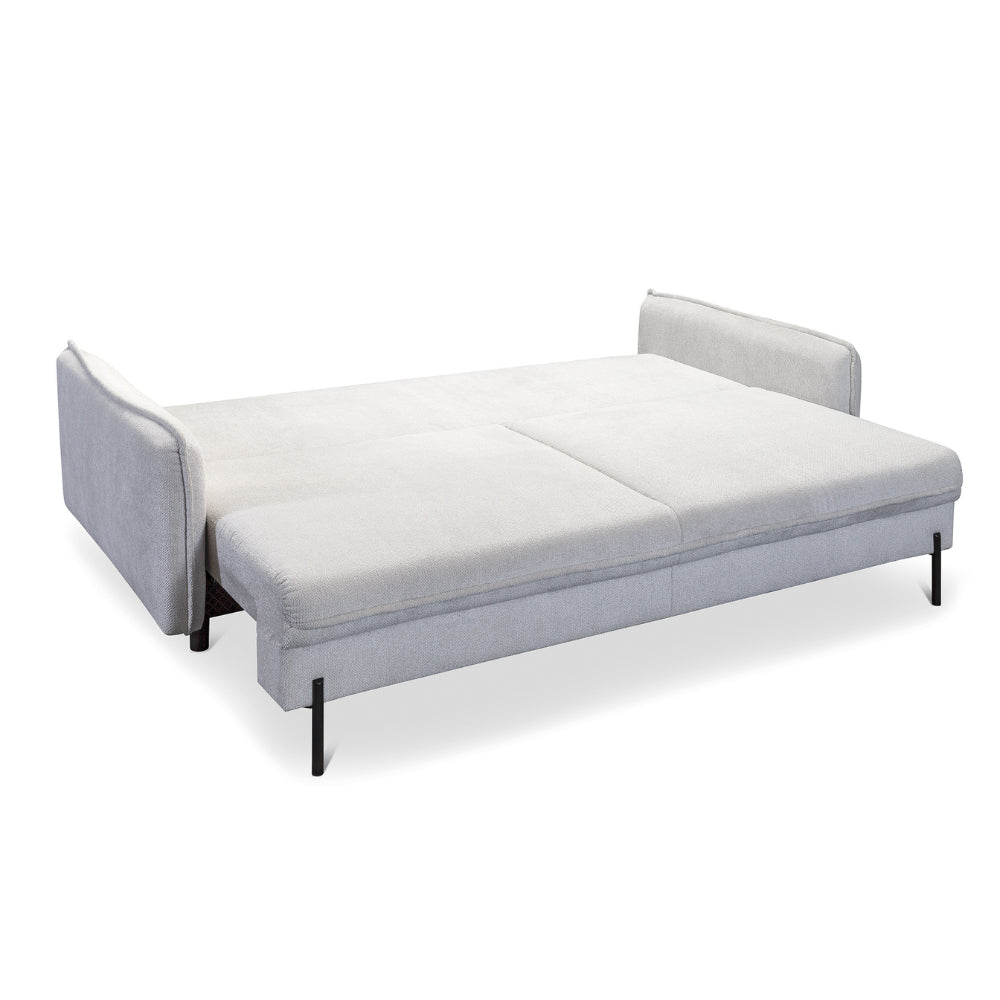 Sofa BJORK rozkładany z pojemnikiem na metalowych nóżkach