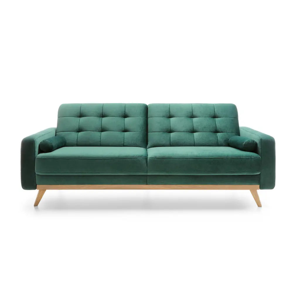 Sofa NOVA rozkładana z pojemnikiem na drewnianych nóżkach — i-sofa