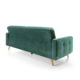Sofa NOVA rozkładana z pojemnikiem na drewnianych nóżkach