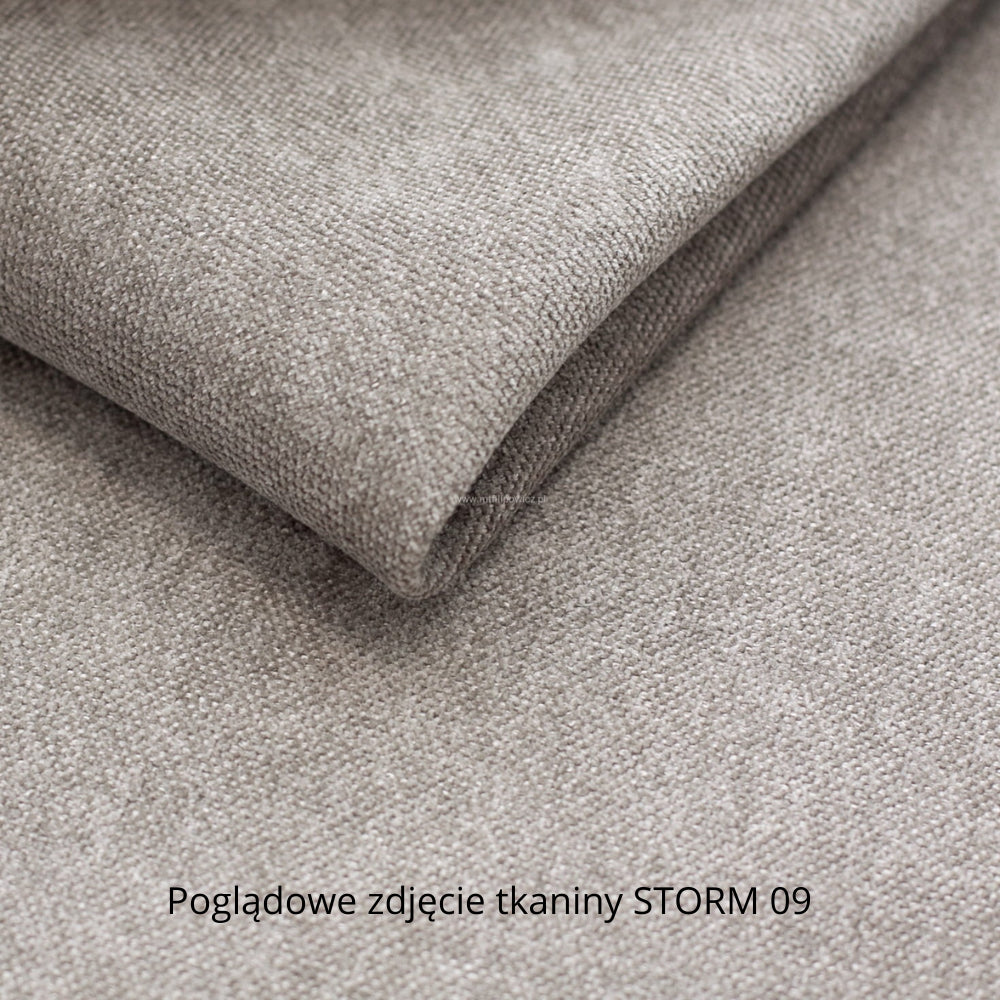 HANDY corner sofa, extendable with a container on legs 