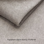 HANDY corner sofa, extendable with a container on legs 