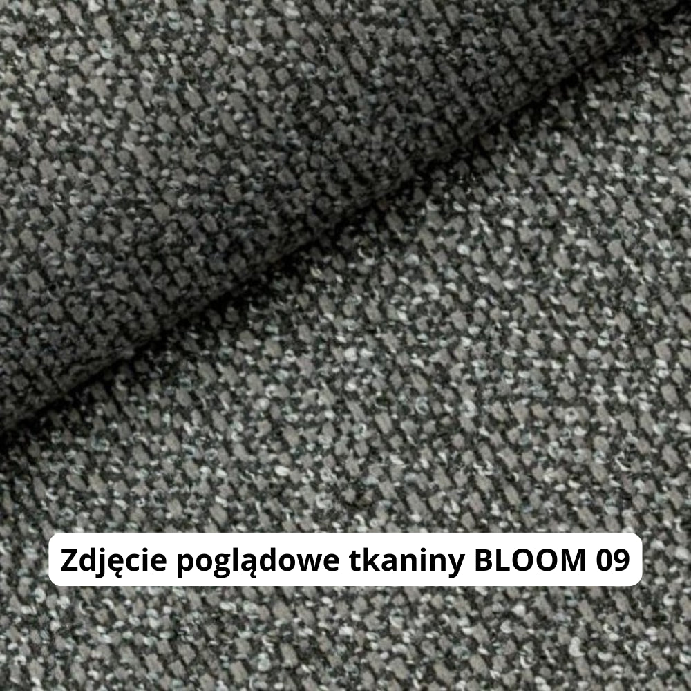 Narożnik BELLA z funkcją spania codziennego stelaż włoski z materacem 140cm i pojemnikiem na pościel prawostronny