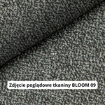 Narożnik BELLA z funkcją spania codziennego stelaż włoski z materacem 140cm i pojemnikiem na pościel prawostronny