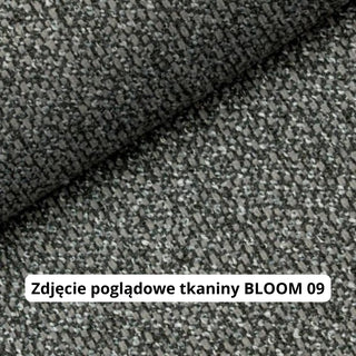Narożnik BELLA z funkcją spania codziennego stelaż włoski z materacem 140cm i pojemnikiem na pościel prawostronny