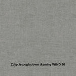 Narożnik EMA z funkcją spania codziennego stelaż włoski z materacem 140 cm i pojemnikiem na pościel