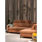 Narożnik COMFY rozkładany z pojemnikiem i ruchomymi zagłówkami z dostawką