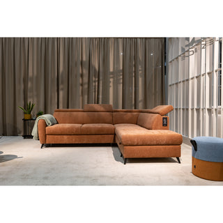 COMFY corner sofa bed with storage and movable headrests with an additional bed