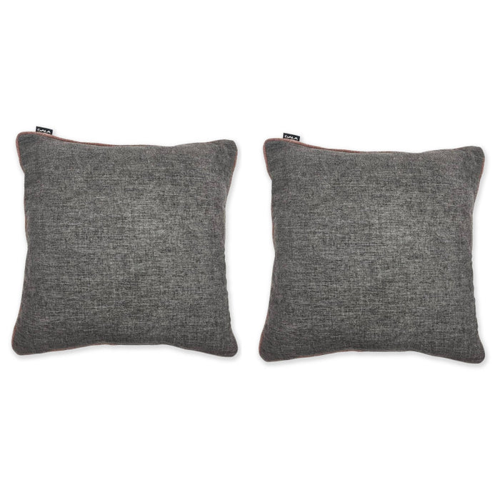 Set of 2x Classic decorative pillows with piping 45x45 cm